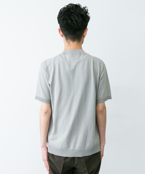 URBAN RESEARCH DOORS（アーバンリサーチドアーズ）の「LIFE STYLE TAILOR　ハイゲージクルーネック半袖ニット（シャツ/ブラウス・メンズ・グリーン/ネイビー/アイボリー/グレー系その他・MEDIUM/LARGE）」の19枚目の写真
