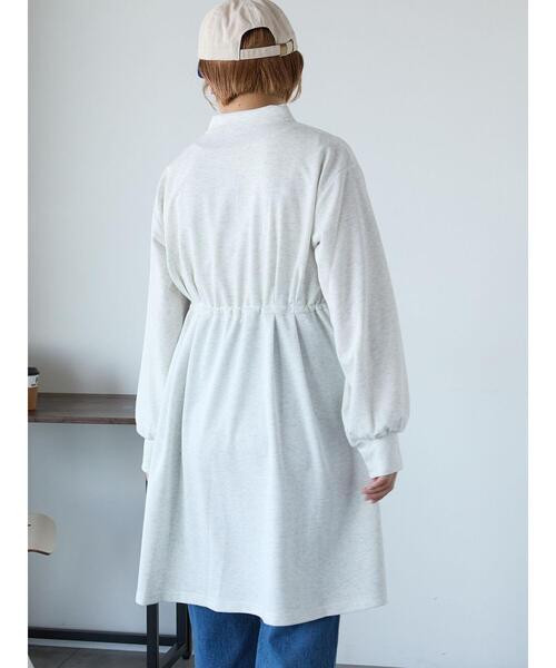 ehka sopo（エヘカソポ）の「襟付きカットミニワンピース（ワンピース・レディース・グレー/キナリ/ネイビー・F）」の16枚目の写真