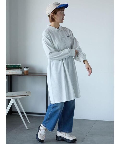 ehka sopo（エヘカソポ）の「襟付きカットミニワンピース（ワンピース・レディース・グレー/キナリ/ネイビー・F）」の22枚目の写真