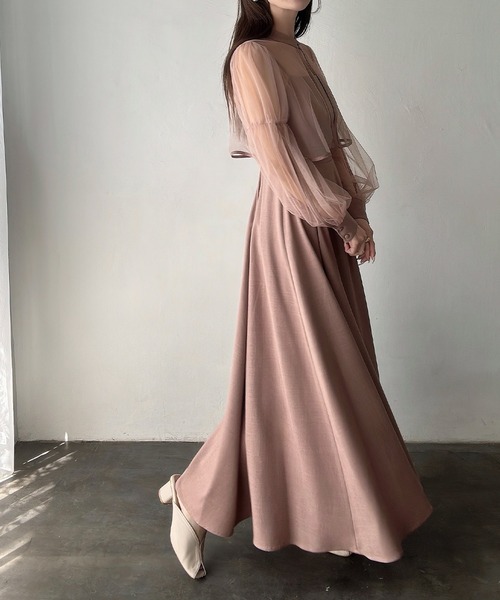 Meiru（メイル）の「スリットスリーブチュールボレロ＋フレア