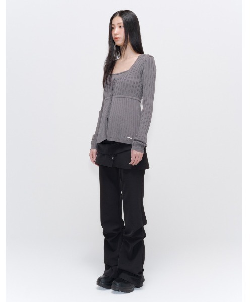 【MISEKI SEOUL】Draped shirt skirt pants SET / 追跡付 セール】Draped shirt skirt pants SET（その他パンツ）｜Miseki