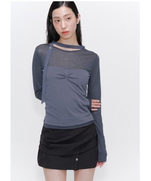MISEKI SEOUL Draped shirt skirt pants