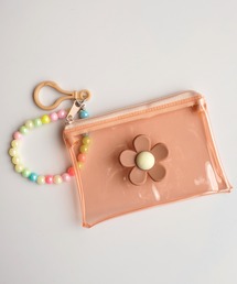 Bambin（ボンバン）の「【 Bambin / ボンバン 】 クリア ビニール フラワー ポーチ（ポーチ）」