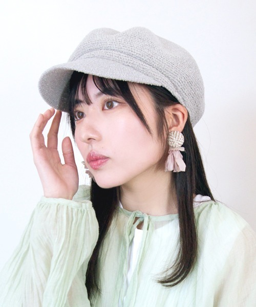 polcadot（ポルカドット）の「ぽこぽこキャスケット（キャスケット・レディース・ネイビー/グレー/アイボリー/ブラック・FREE）」の4枚目の写真