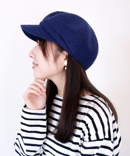 polcadot（ポルカドット）の「ぽこぽこキャスケット（キャスケット・レディース・ネイビー/グレー/アイボリー/ブラック・FREE）」の6枚目の写真