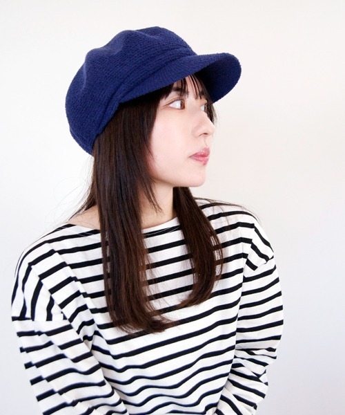 polcadot（ポルカドット）の「ぽこぽこキャスケット（キャスケット・レディース・ネイビー/グレー/アイボリー/ブラック・FREE）」の7枚目の写真