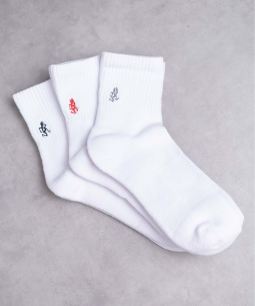 Gramicci(グラミチ)の「●GRAMICCI●BASIC SHORT SOCKS(ソックス/靴下・メンズ・ブラック/その他/ホワイト・25-27/23-25)」の2枚目の写真