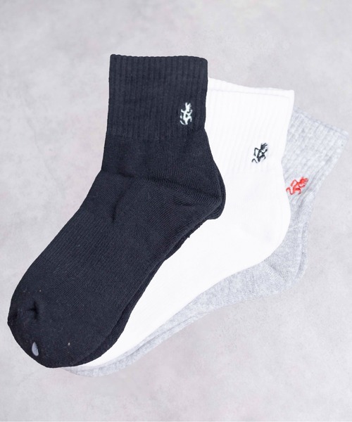 Gramicci(グラミチ)の「●GRAMICCI●BASIC SHORT SOCKS(ソックス/靴下・メンズ・ブラック/その他/ホワイト・25-27/23-25)」の3枚目の写真