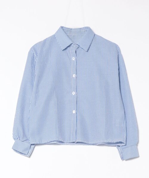 WESTSEA(ウエストシー)の「ややシアー感 × ややクロップド丈 ストライプ 長袖シャツ(シャツ/ブラウス・レディース・ホワイト/ピンク/ブルー・M/L)」の21枚目の写真