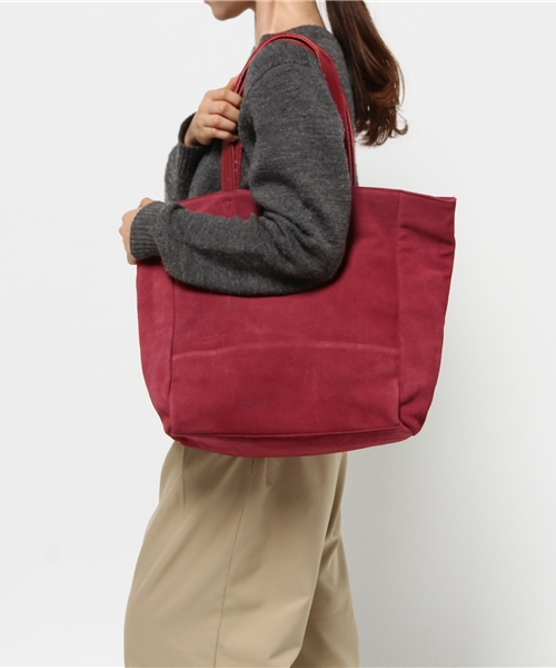 OUTLET（アウトレット）の「【mystic】スウェードトートBAG（トートバッグ・レディース・レッド・FREE）」の3枚目の写真