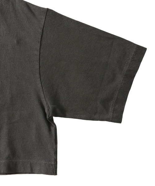DRESSLAVE(ドレスレイブ)の「pigmaent over dyed midriff Tshirt(ピグメントオーバーダイミドリフ丈Tシャツ)(Tシャツ/カットソー・レディース・チャコールグレー・38)」の9枚目の写真