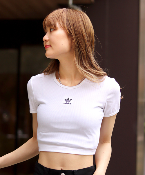 JOINT WORKS(ジョイントワークス)の「adidas/アディダス/ESS RIB TEE(Tシャツ/カットソー・レディース・ブラウン/ホワイト/ブラック・SMALL/X-SMALL)」の2枚目の写真