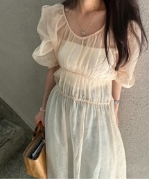 シャーリングシアーレイヤードワンピース
