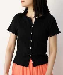 CLOTHY（クロシィ）の「【コンパクトなショート丈☆】2WAYTシャツカーデ（Tシャツ/カットソー）」