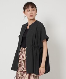 green label relaxing | ウエストギャザー ハオリ シャツ(シャツ/ブラウス)