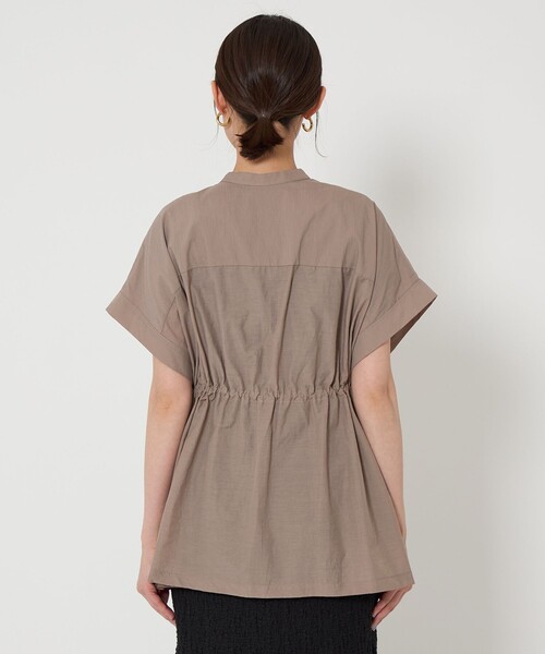 green label relaxing（グリーンレーベルリラクシング）の「ウエストギャザー ハオリ シャツ（シャツ/ブラウス・レディース・コバルトブルー/モカ/ブラック/ホワイト・FREE）」の20枚目の写真