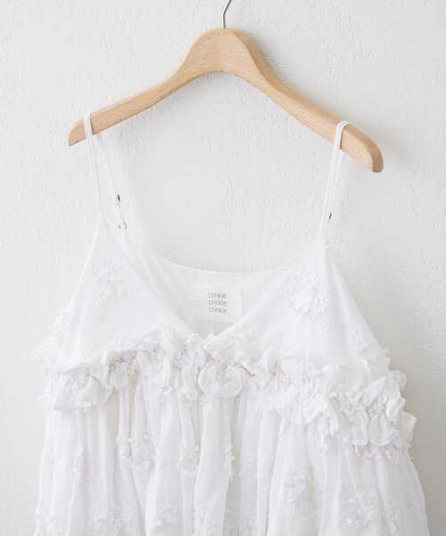 トップス crinkle crinkle crinkle 3D embroidery Crinkle Crinkle Crinkle, Brand New, 3D Embroidery Camisole
