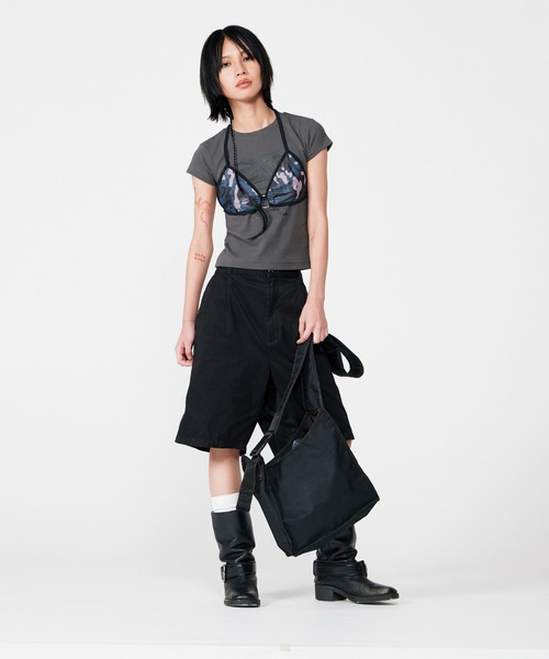 BEEDEN(ビーデン)の「BLOCKING CAMO MESH 2P TOPS(Tシャツ/カットソー・レディース・レッド/ブラック・FREE)」の14枚目の写真