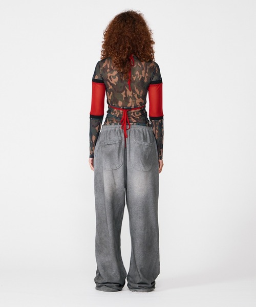 BEEDEN(ビーデン)の「BLOCKING CAMO MESH 2P TOPS(Tシャツ/カットソー・レディース・レッド/ブラック・FREE)」の22枚目の写真