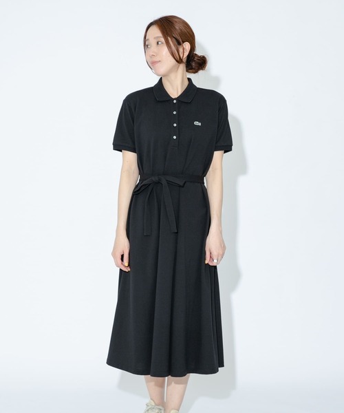 LACOSTE(ラコステ)の「LACOSTE 襟付きワンピース(ワンピース・レディース・ブラック・36)」の2枚目の写真