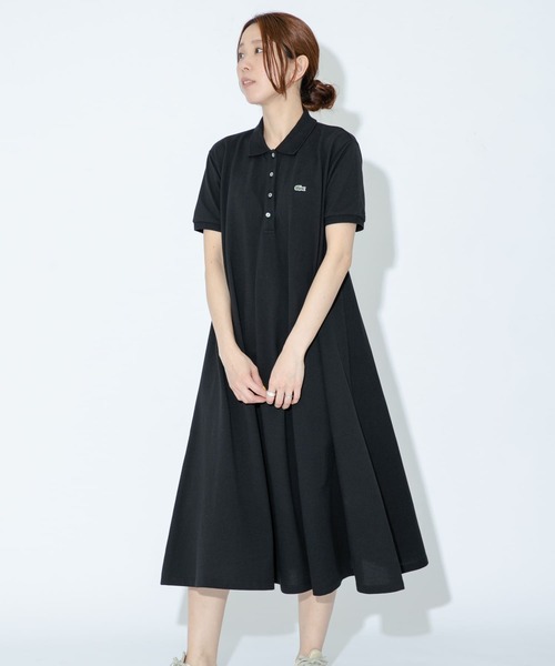 LACOSTE(ラコステ)の「LACOSTE 襟付きワンピース(ワンピース・レディース・ブラック・36)」の3枚目の写真
