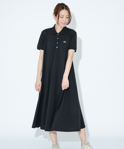 LACOSTE(ラコステ)の「LACOSTE 襟付きワンピース(ワンピース・レディース・ブラック・36)」の4枚目の写真