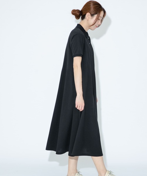 LACOSTE(ラコステ)の「LACOSTE 襟付きワンピース(ワンピース・レディース・ブラック・36)」の6枚目の写真