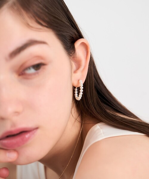 ete パール フープピアス パール フープピアス（ピアス（両耳用））｜ete（エテ）の