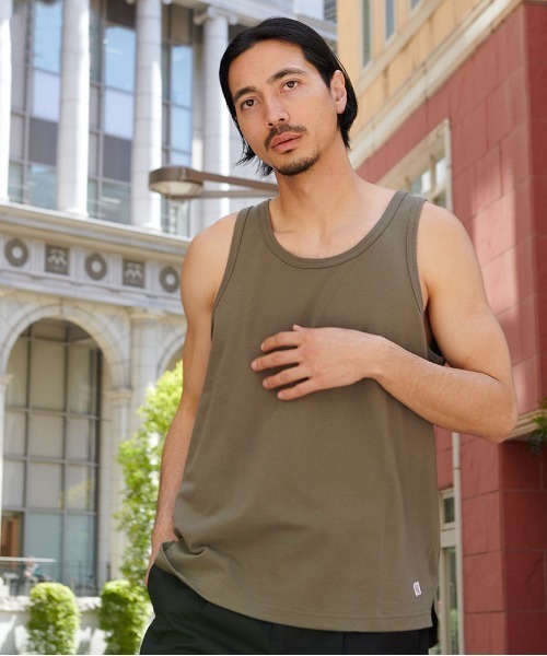 JEMORGAN(ジェーイーモーガン)の「『JEMORGAN LONG JOHNS/ジェーイーモーガンロングジョーンズ』T/Cカノコタンクトップ【+】(タンクトップ・メンズ・ベージュ/カーキ/ブラック/ネイビー/ホワイト・XL/L/M)」の4枚目の写真
