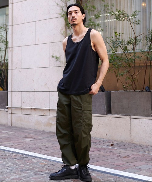 JEMORGAN(ジェーイーモーガン)の「『JEMORGAN LONG JOHNS/ジェーイーモーガンロングジョーンズ』T/Cカノコタンクトップ【+】(タンクトップ・メンズ・ベージュ/カーキ/ブラック/ネイビー/ホワイト・XL/L/M)」の9枚目の写真
