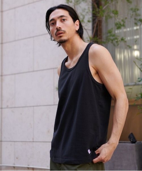 JEMORGAN(ジェーイーモーガン)の「『JEMORGAN LONG JOHNS/ジェーイーモーガンロングジョーンズ』T/Cカノコタンクトップ【+】(タンクトップ・メンズ・ベージュ/カーキ/ブラック/ネイビー/ホワイト・XL/L/M)」の10枚目の写真