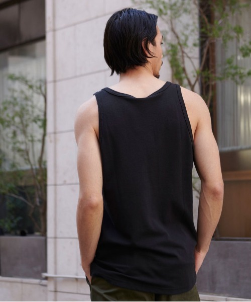 JEMORGAN(ジェーイーモーガン)の「『JEMORGAN LONG JOHNS/ジェーイーモーガンロングジョーンズ』T/Cカノコタンクトップ【+】(タンクトップ・メンズ・ベージュ/カーキ/ブラック/ネイビー/ホワイト・XL/L/M)」の11枚目の写真