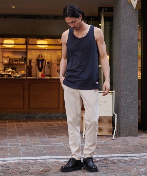 JEMORGAN(ジェーイーモーガン)の「『JEMORGAN LONG JOHNS/ジェーイーモーガンロングジョーンズ』T/Cカノコタンクトップ【+】(タンクトップ・メンズ・ベージュ/カーキ/ブラック/ネイビー/ホワイト・XL/L/M)」の18枚目の写真