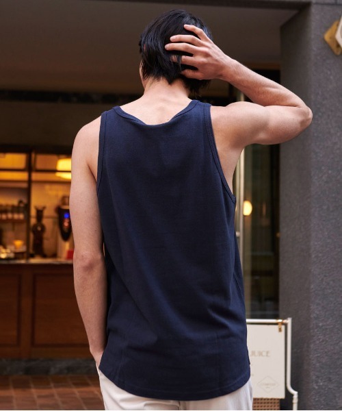 JEMORGAN(ジェーイーモーガン)の「『JEMORGAN LONG JOHNS/ジェーイーモーガンロングジョーンズ』T/Cカノコタンクトップ【+】(タンクトップ・メンズ・ベージュ/カーキ/ブラック/ネイビー/ホワイト・XL/L/M)」の20枚目の写真