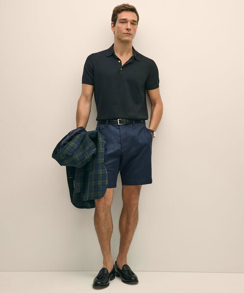 BROOKS BROTHERS(ブルックスブラザーズ)の「リネン/コットン プレーンフロント 9inショーツ(その他パンツ・メンズ・ベージュ/インディゴブルー・34inch/30inch/38inch/36inch/32inch)」の11枚目の写真