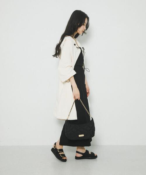 RODE SKO(ロデスコ)の「『別注』OUTDOOR PRODUCTS×hun RODESKO QuiltingChainBag(ハンドバッグ・レディース・ブラック/ベージュ・-)」の19枚目の写真