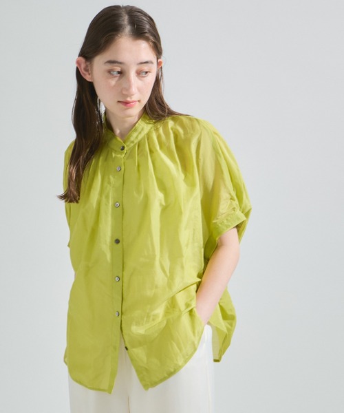 ketty(ケティ)の「コットンシルクシャツブラウス≪手洗い可能≫(シャツ/ブラウス・レディース・ブラック/イエロー/ホワイト・M)」の3枚目の写真