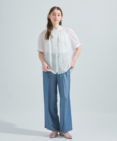 ketty(ケティ)の「コットンシルクシャツブラウス≪手洗い可能≫(シャツ/ブラウス・レディース・ブラック/イエロー/ホワイト・M)」の5枚目の写真
