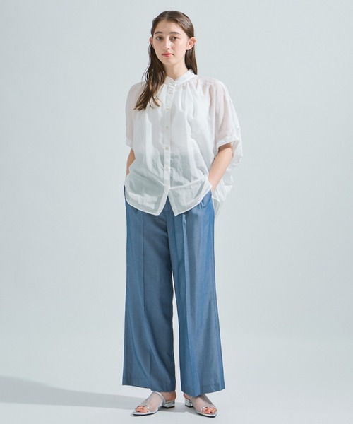ketty(ケティ)の「コットンシルクシャツブラウス≪手洗い可能≫(シャツ/ブラウス・レディース・ブラック/イエロー/ホワイト・M)」の7枚目の写真