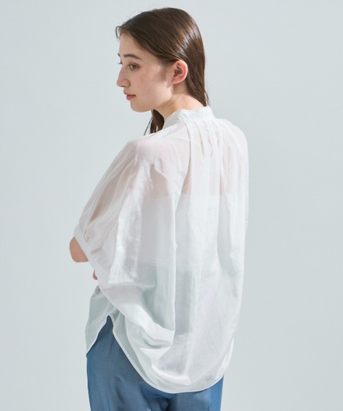 ketty(ケティ)の「コットンシルクシャツブラウス≪手洗い可能≫(シャツ/ブラウス・レディース・ブラック/イエロー/ホワイト・M)」の9枚目の写真