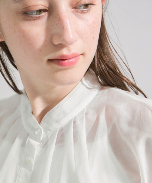 ketty(ケティ)の「コットンシルクシャツブラウス≪手洗い可能≫(シャツ/ブラウス・レディース・ブラック/イエロー/ホワイト・M)」の10枚目の写真