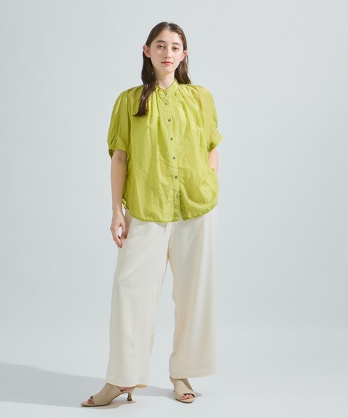 ketty(ケティ)の「コットンシルクシャツブラウス≪手洗い可能≫(シャツ/ブラウス・レディース・ブラック/イエロー/ホワイト・M)」の11枚目の写真