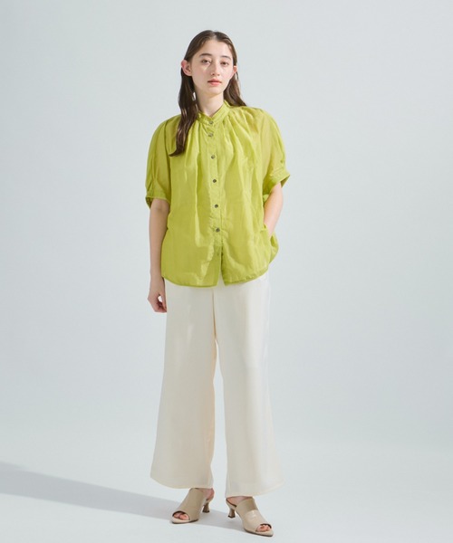 ketty(ケティ)の「コットンシルクシャツブラウス≪手洗い可能≫(シャツ/ブラウス・レディース・ブラック/イエロー/ホワイト・M)」の12枚目の写真