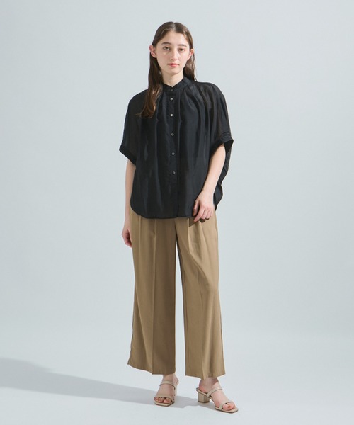 ketty(ケティ)の「コットンシルクシャツブラウス≪手洗い可能≫(シャツ/ブラウス・レディース・ブラック/イエロー/ホワイト・M)」の14枚目の写真