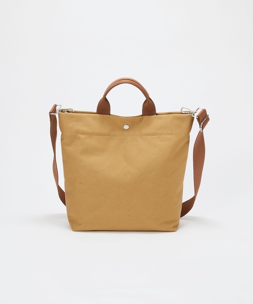 Breath TOPKAPI(ブレストプカピ)の「【Breath TOPKAPI】シティ プリント キャンバス スクエアトートバッグ / ショルダー付き(トートバッグ・レディース・ブラウン/オフホワイト/ブルー・FREE)」の4枚目の写真