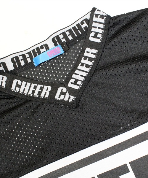 CHEER(チアー)の「スポーツメッシュセンターラインBIGTEE(Tシャツ/カットソー・レディース・ホワイト/ブラック/グリーン・S/M)」の10枚目の写真