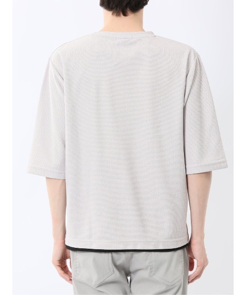 m.f.editorial（エムエフエディトリアル）の「【ウォッシャブル】ノータベネ/NOTABENE ワッフル クルーネック半袖Tシャツ（Tシャツ/カットソー・メンズ・ブルー/ライトグレー/グレー系その他2・X-LARGE/MEDIUM/LARGE）」の20枚目の写真