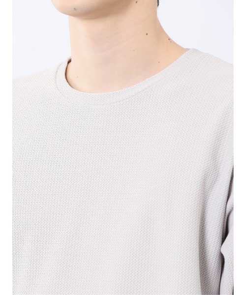 m.f.editorial（エムエフエディトリアル）の「【ウォッシャブル】ノータベネ/NOTABENE ワッフル クルーネック半袖Tシャツ（Tシャツ/カットソー・メンズ・ブルー/ライトグレー/グレー系その他2・X-LARGE/MEDIUM/LARGE）」の21枚目の写真