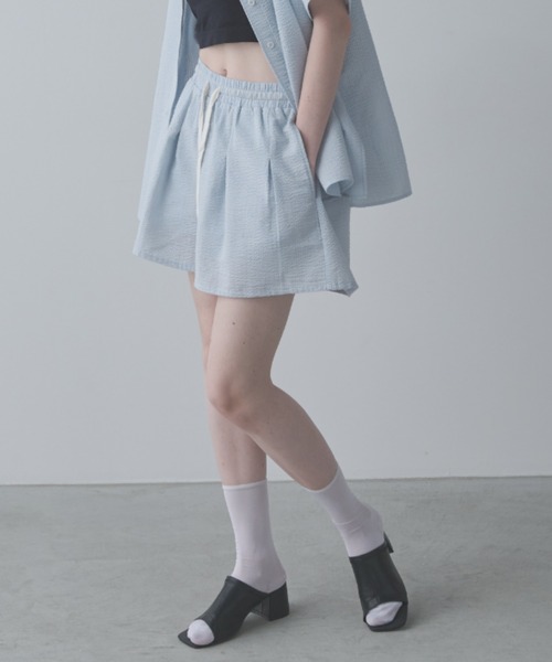 ストライプイージーハーフパンツ emmi パンツ ストライプイージーハーフパンツ レディース