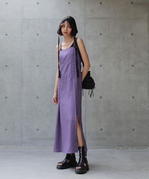 PAGEBOY(ページボーイ)の「レースアップワンピース(ワンピース・レディース・チャコールグレー/ブラック/パープル系その他・FREE)」の3枚目の写真